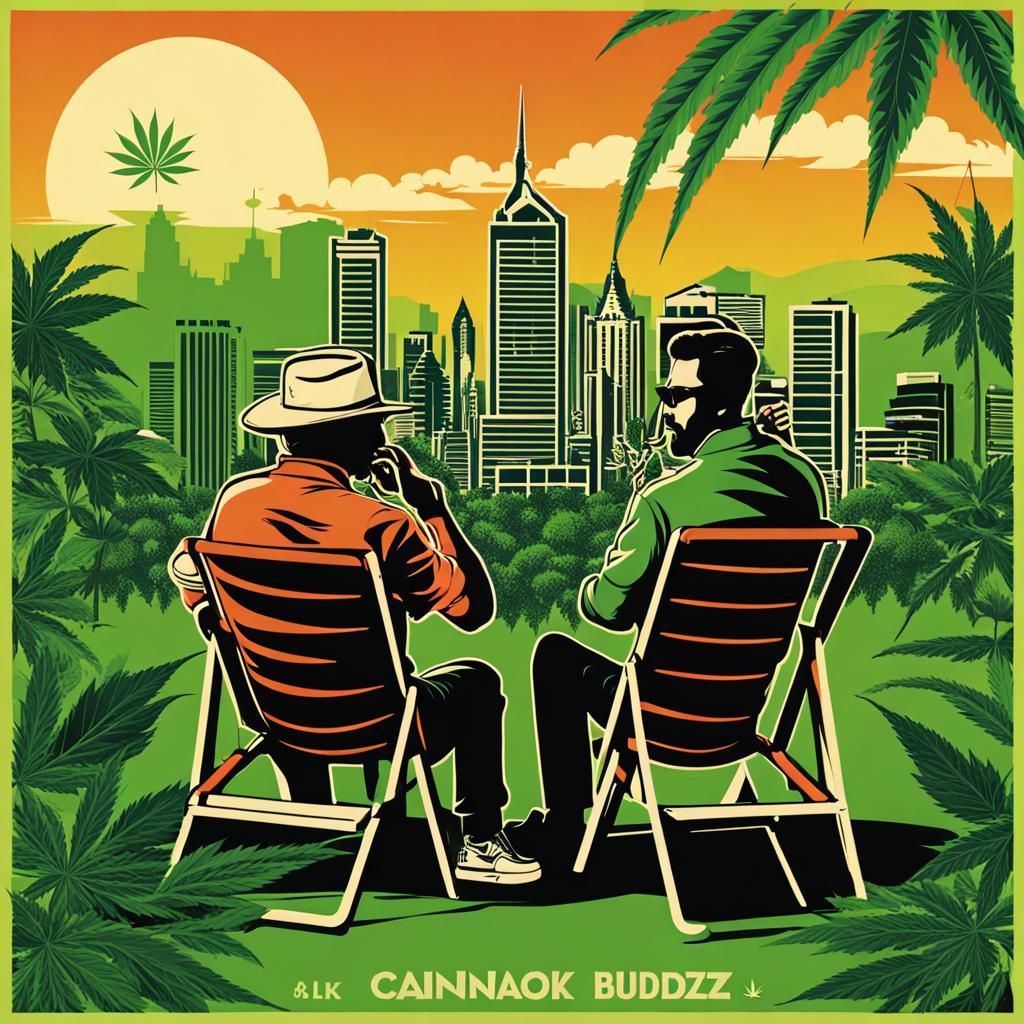 Bangkok Budz Logo: Friends Enjoying Cannabis