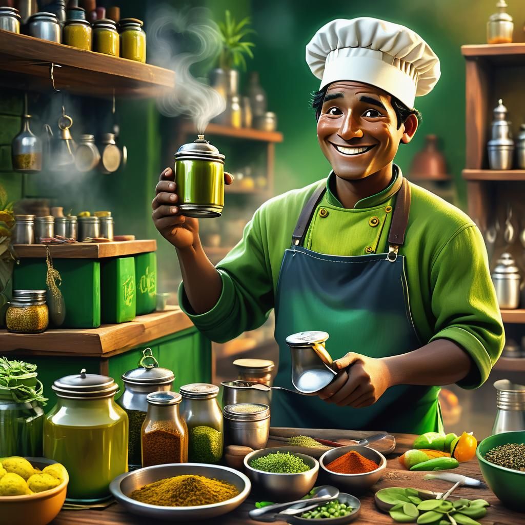 Pixar-Style 3D Art: Smiling Peruvian Emolientero