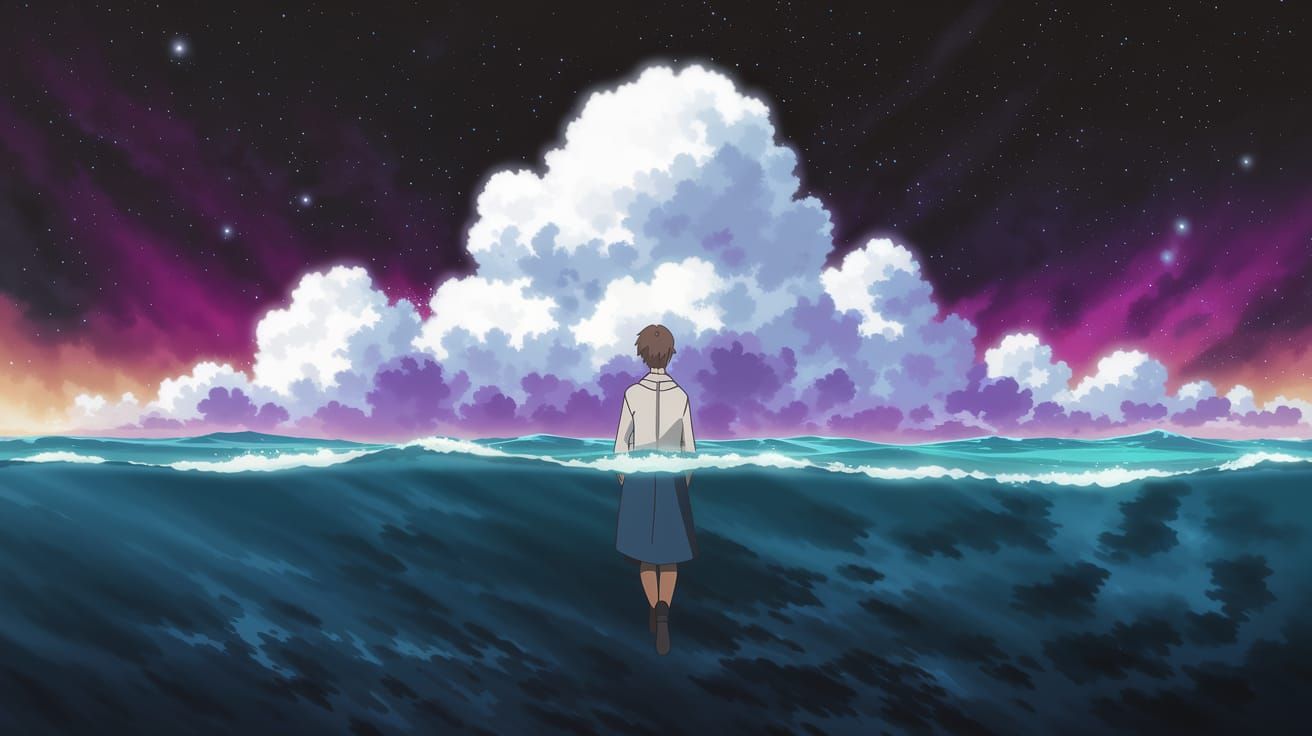 Dreamer Afloat in Ethereal Sea of Thought