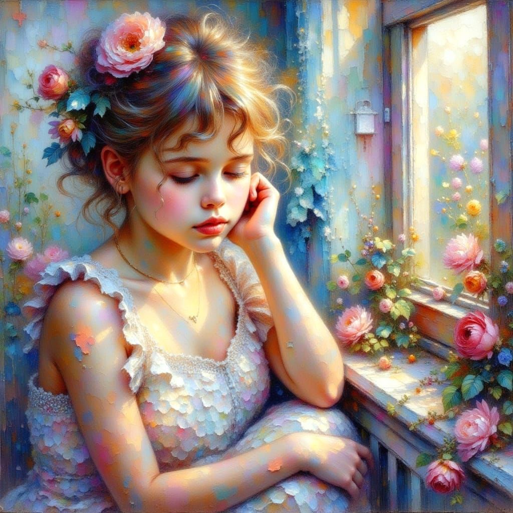 Impressionistic Goodbye at Dawn: Painterly Sorrow