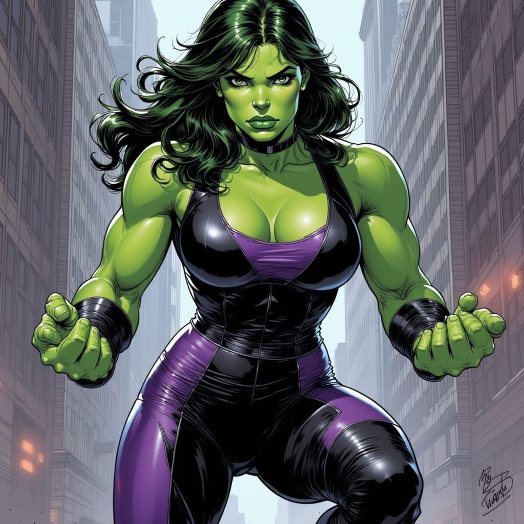 <lora:She-Hulk:1.0>She Hulk