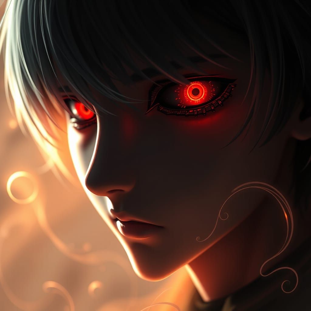 Kaneki Ken 3D Portrait with Ethereal Glow