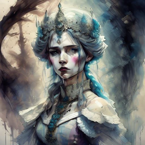 Surreal Woman in Flower Field: Dreamlike Digital Art