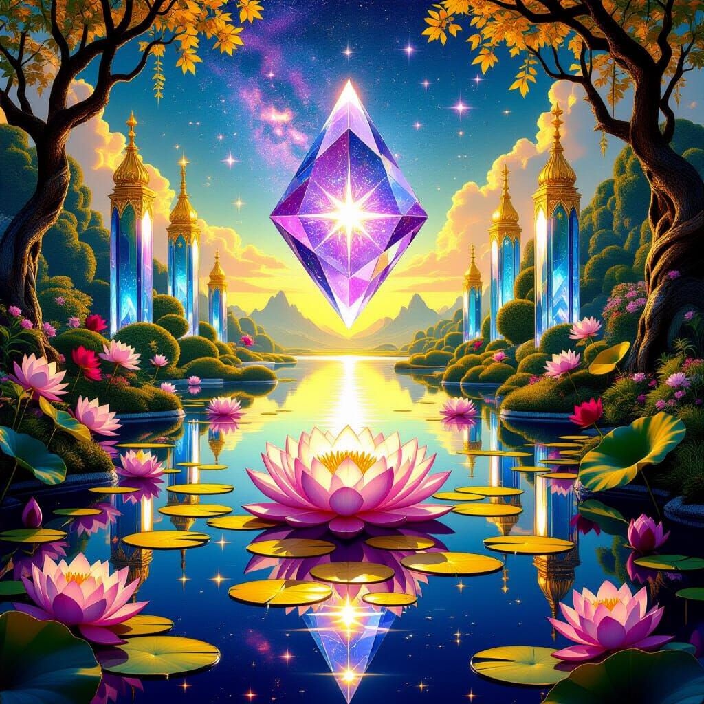 Radiant Paradise of Endless Gardens and Crystal Palaces