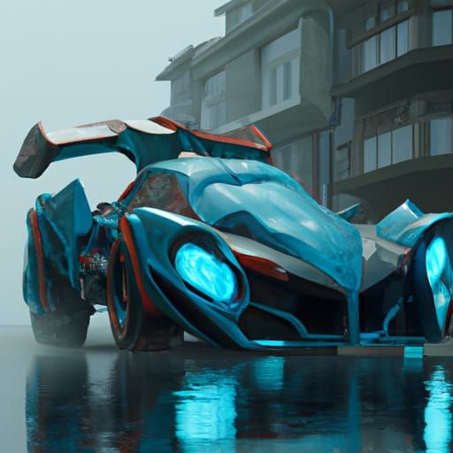 Futuristic Water Car Concept Art in 8K