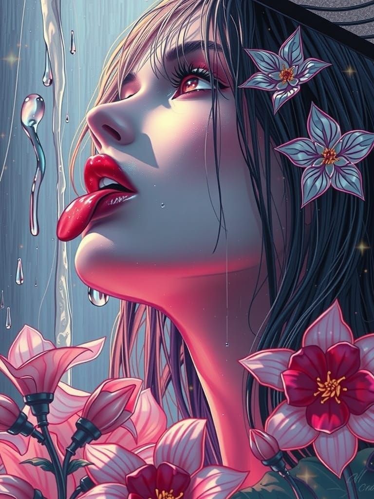 Chrome Goddess Licks Cosmic Rain