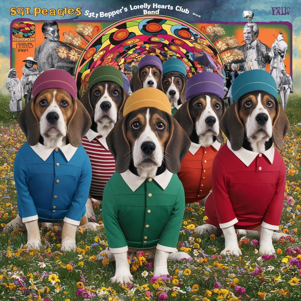 Beagles Recreate Sgt. Pepper's Album Cover