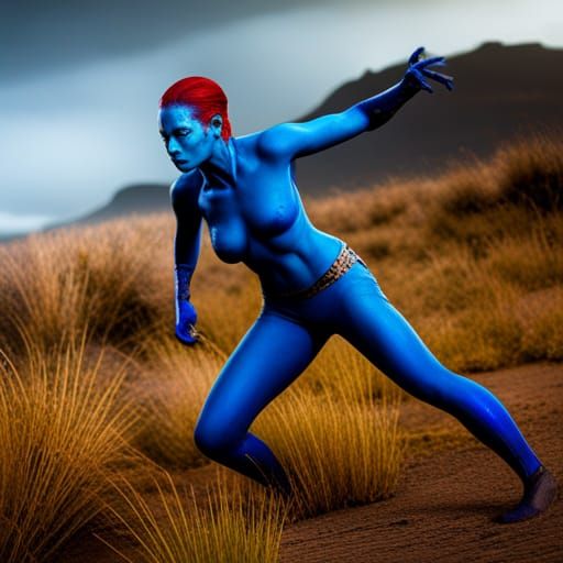 Mystique in a Detailed Matte Painting