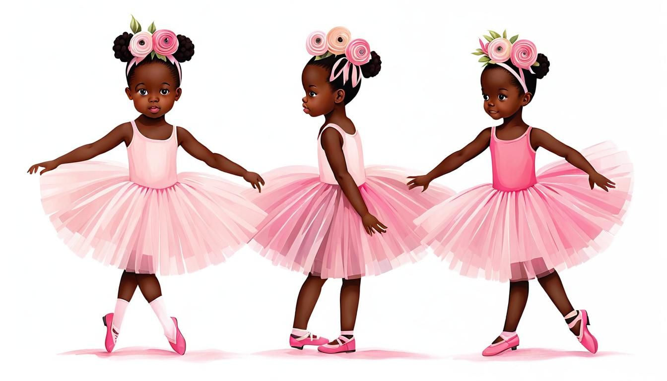 WHIMSICAL  BALLERINAS WITH FLOWER HEADPIECE