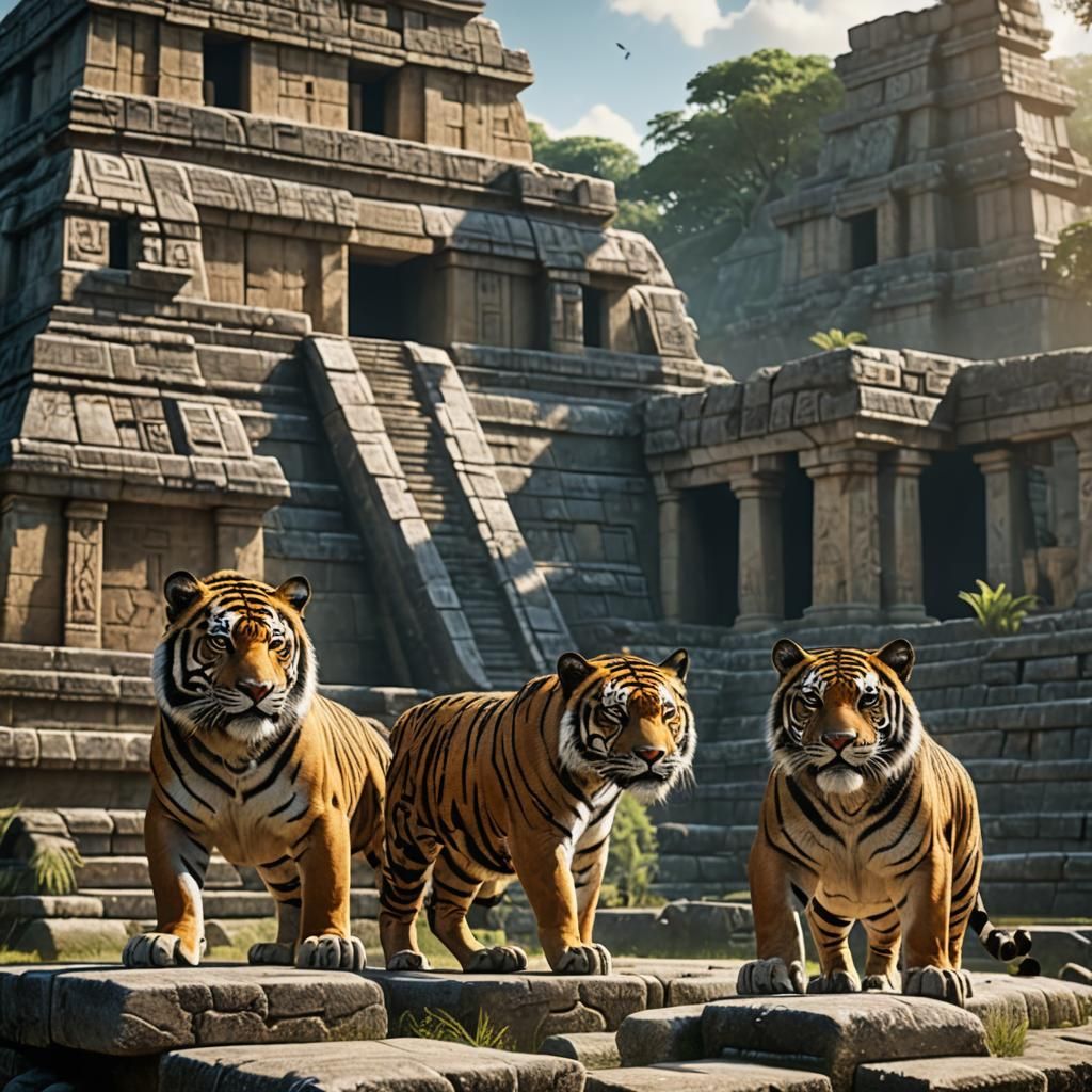 Animal Musicians Perform in Mayan and Egyptian Ruins