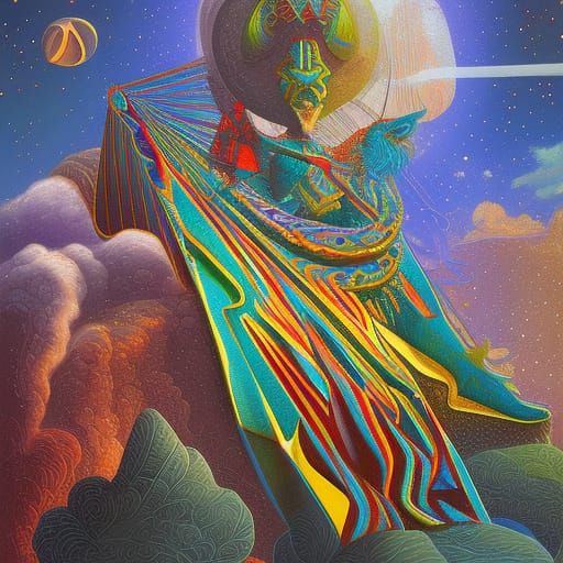 Giant Sphinx in Surrealist Style