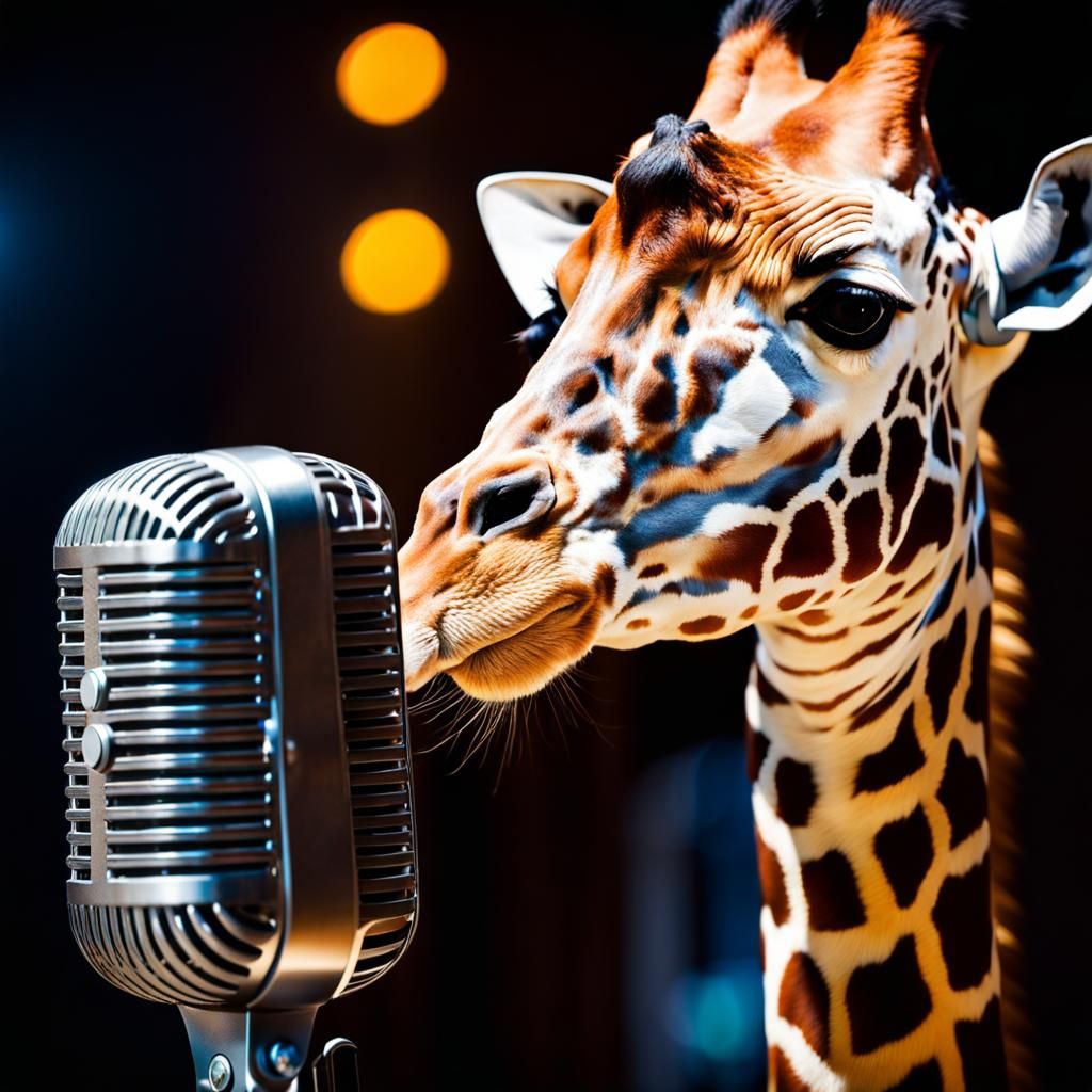Giraffe Sings Jazz: Professional Photography