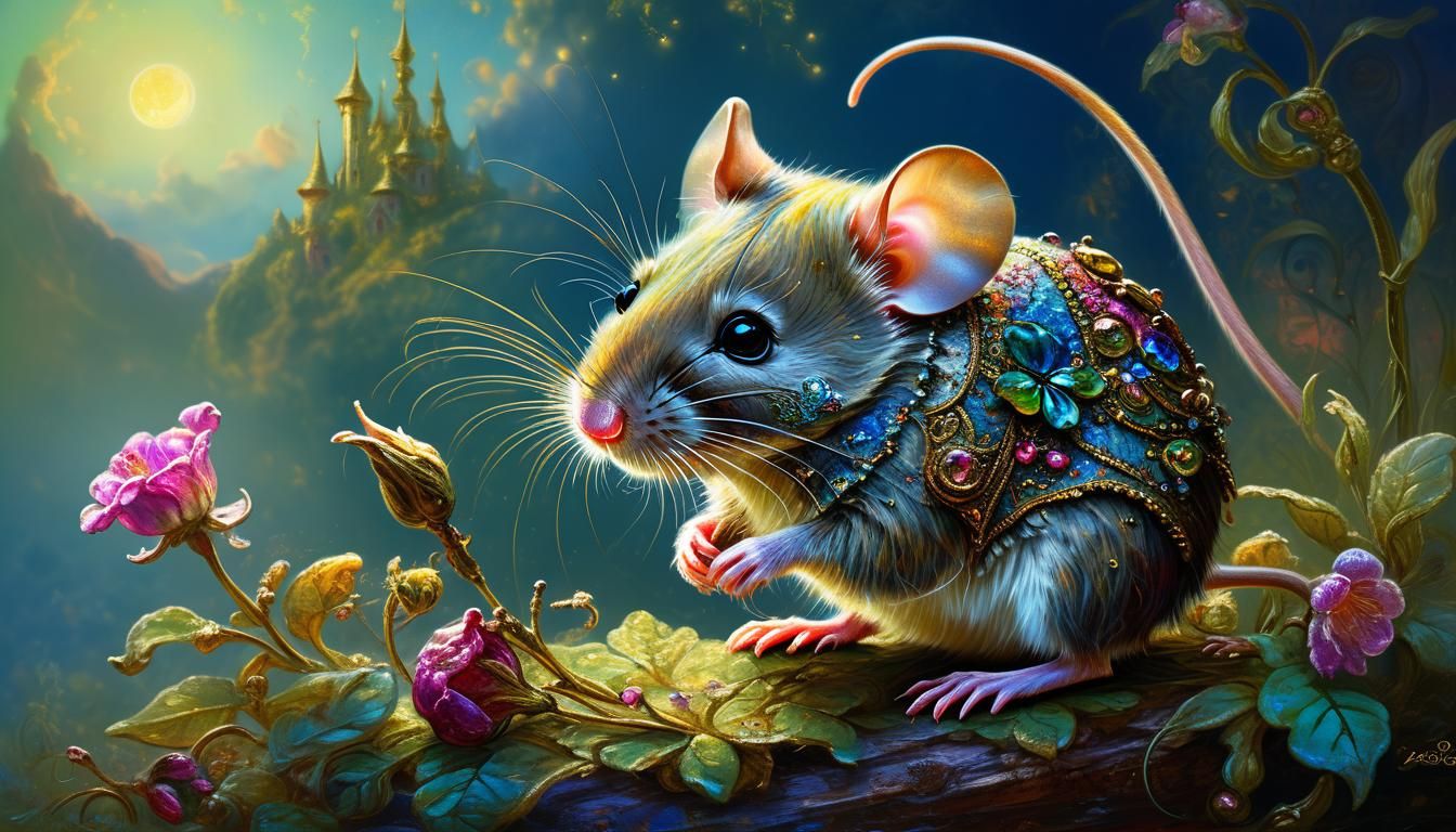 Cute Mouse Concept Art in Fantasy Style