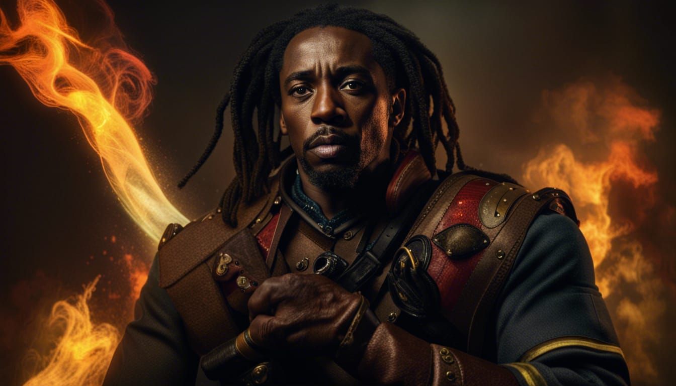 Heroic Firefighter Salamander in Baroque Style