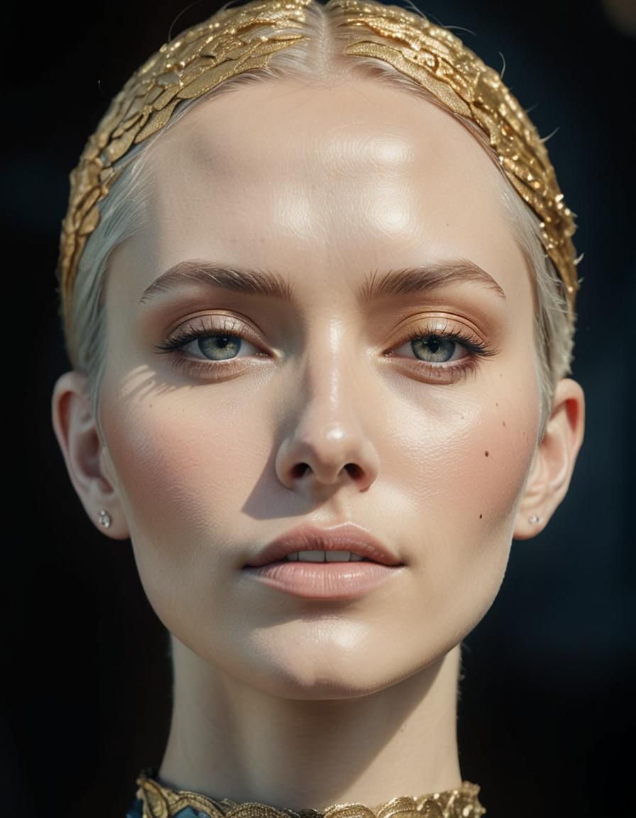 Stylish Girl Portrait in Warm Sunset Light