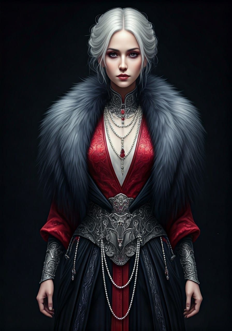 Gothic High Fantasy Outfit with Asian Influence