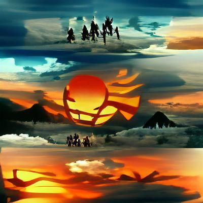 Avatar Last Airbender Sunset Art