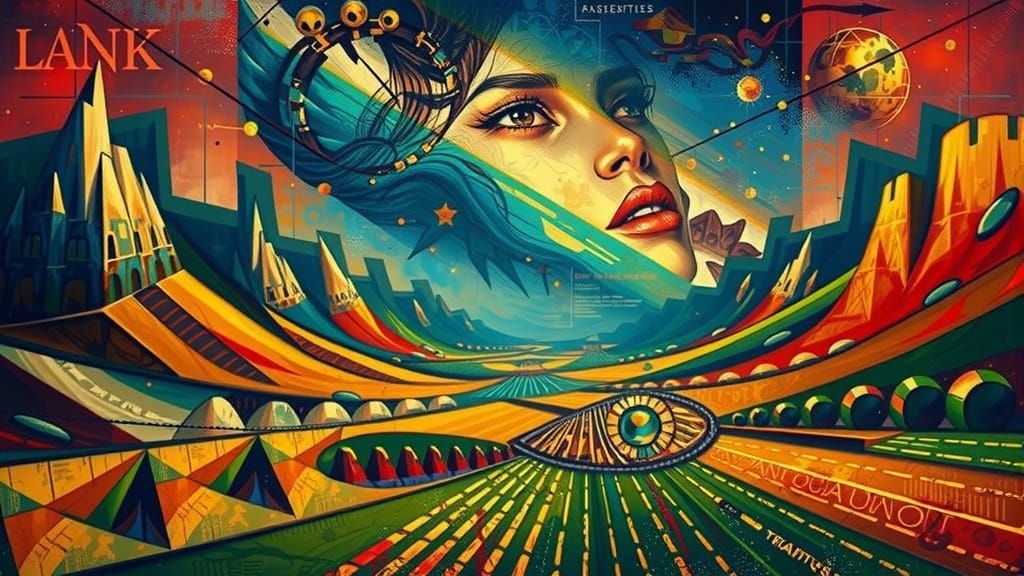 Futuristic Woman Embarks on a Dynamic Journey