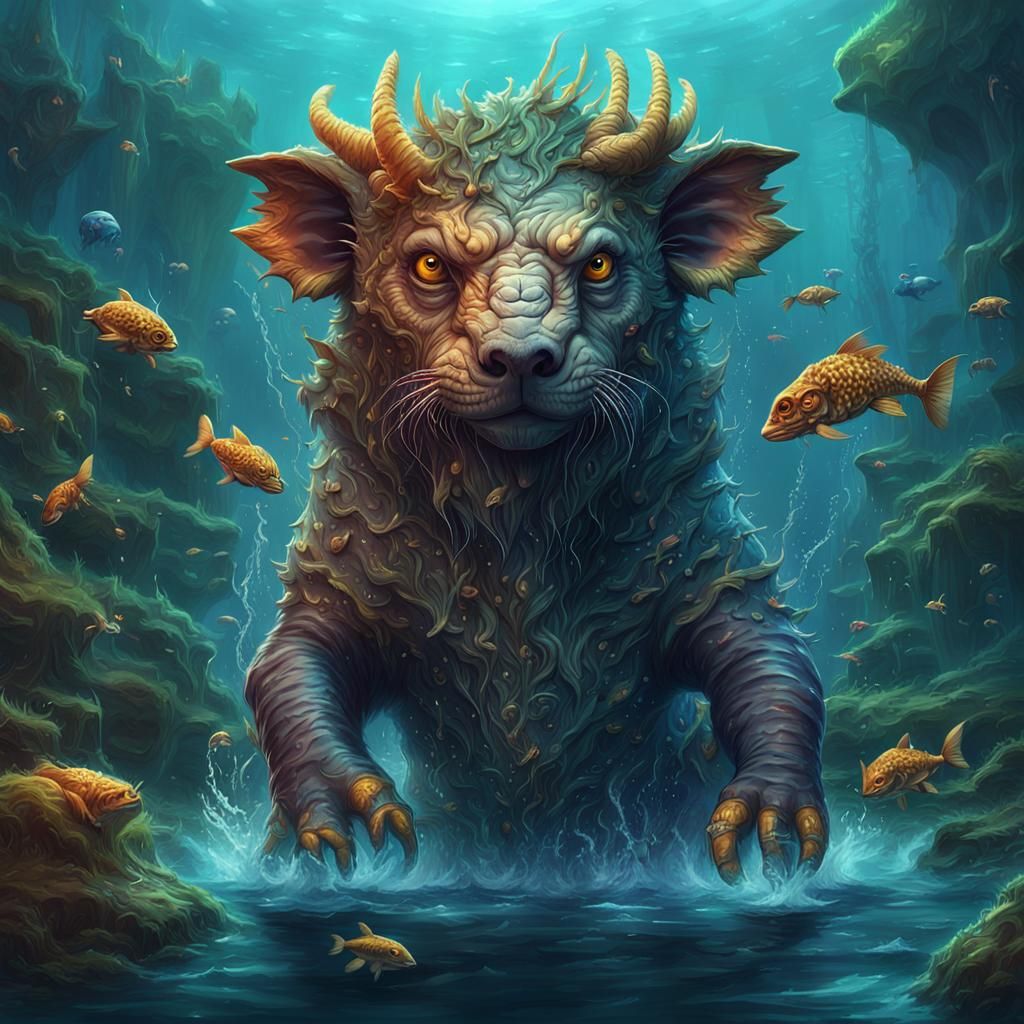Fantastical Poison-Immune Aquatic Creature in Daylight