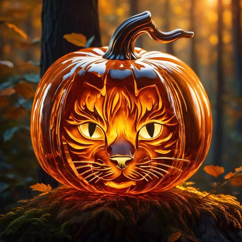 Pumpkin cat