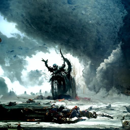 Infernal Storm as Dark Fantasy Art