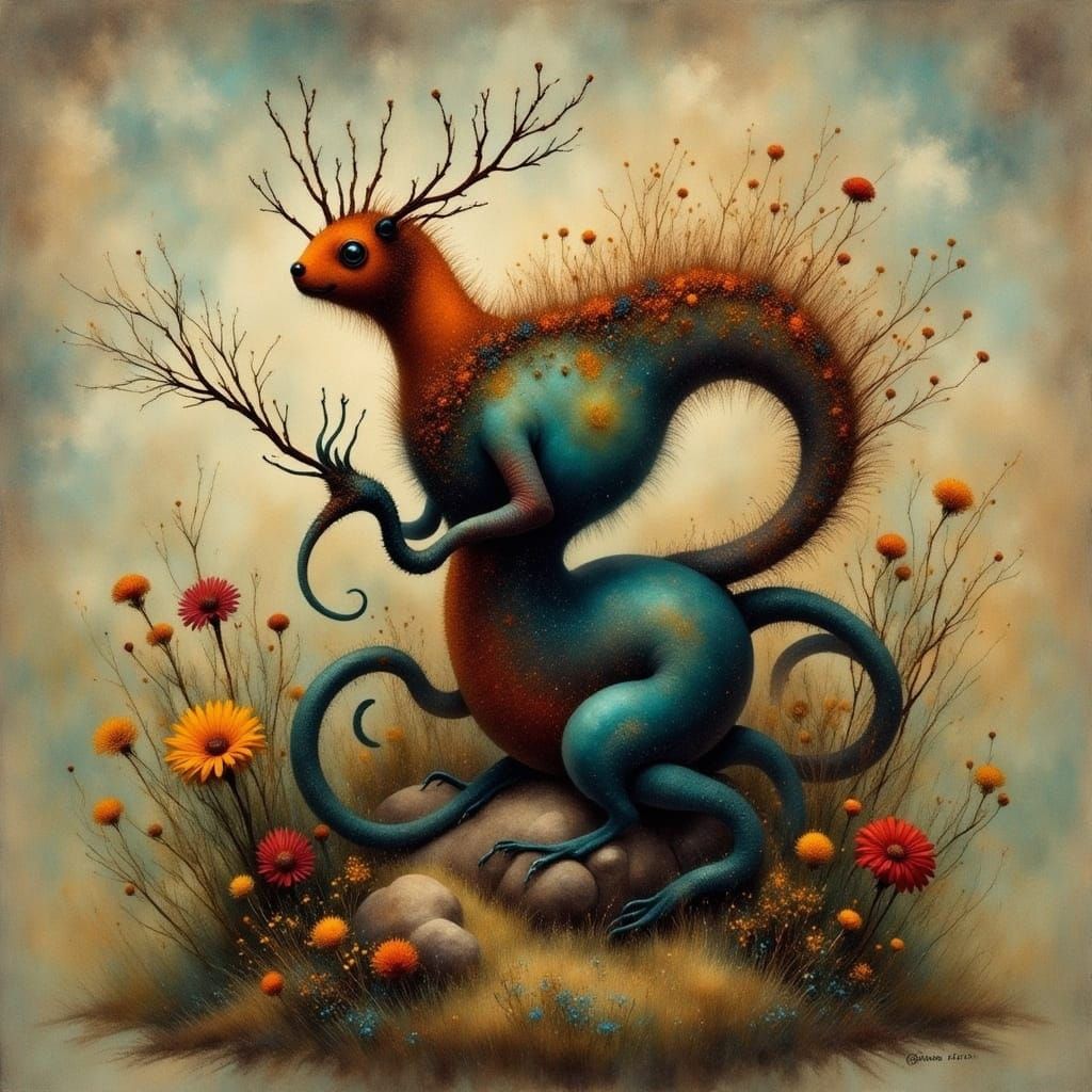 Impressionist Landscape with Cicada Song Style