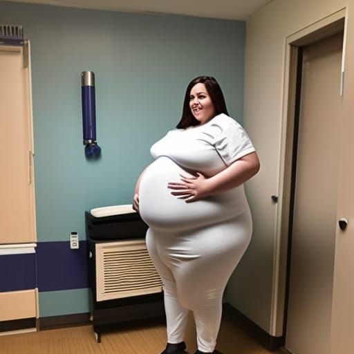 Attractive Plus Size Nurse in Hospital Setting