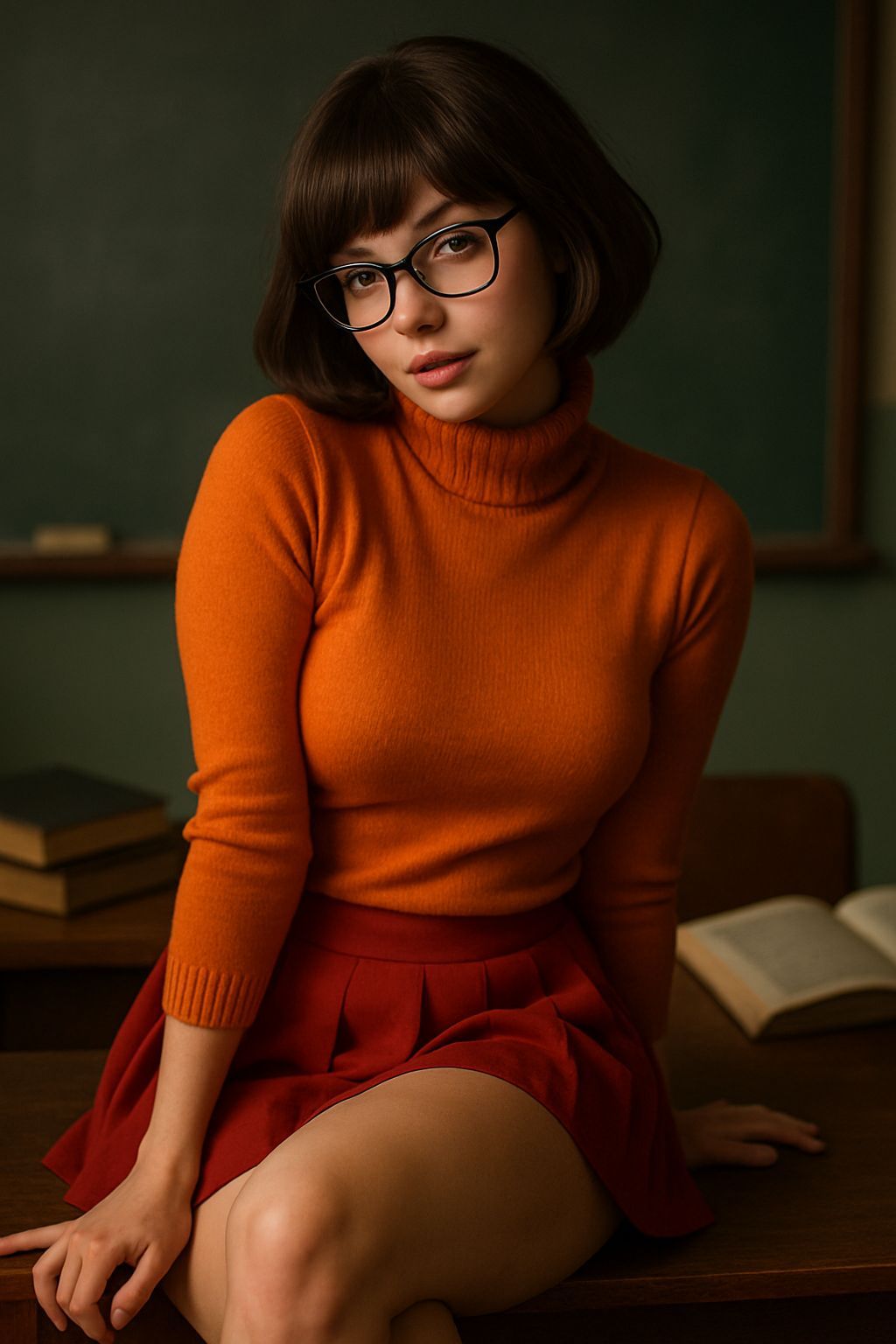 Realistic Velma from Scooby-Doo on Desk