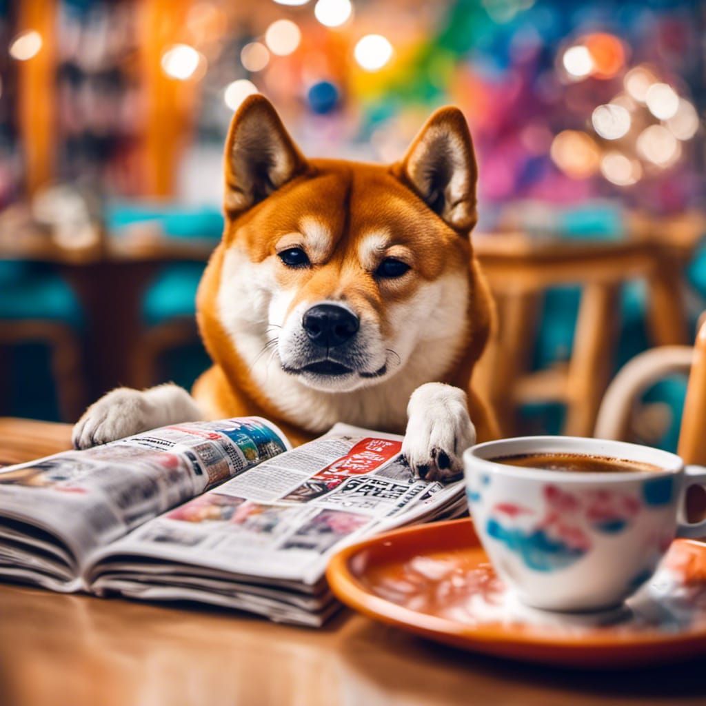 Shiba Inu's Coffee Break: Candyland Wonderland