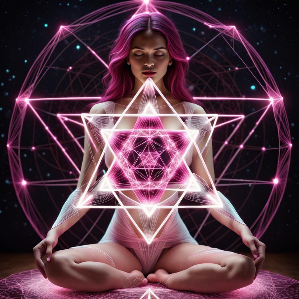 Creator's string art, sacred geometry, Merkaba