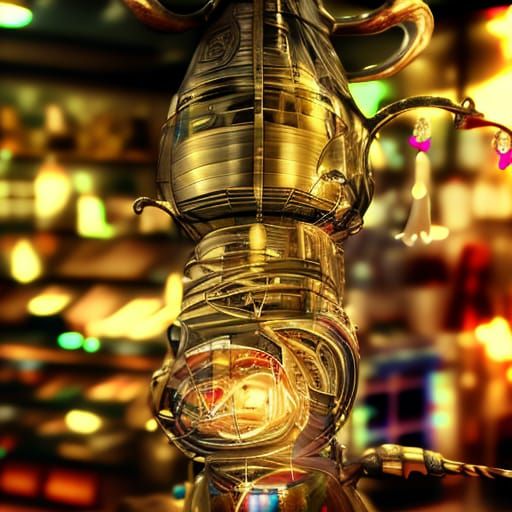 Cinematic Antique Shop Interior with Bokeh