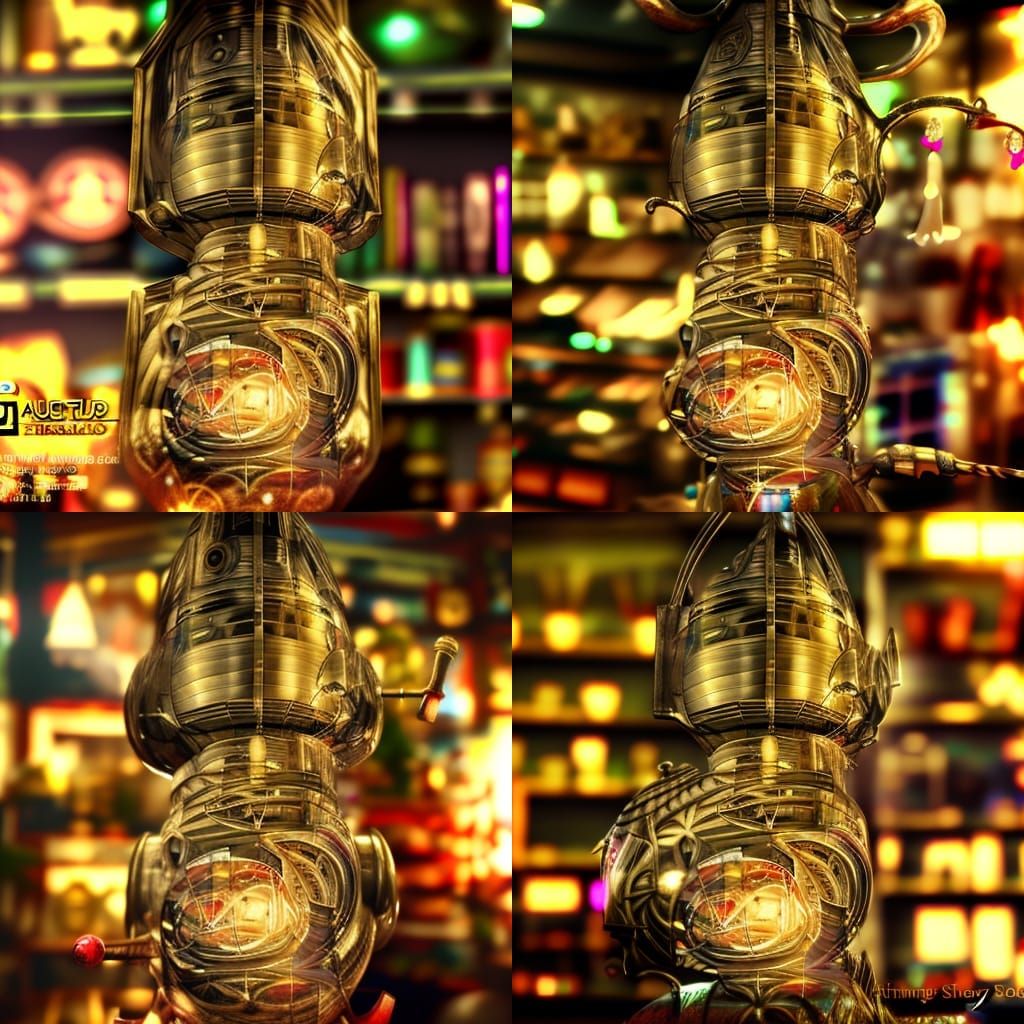 Epic Antique Shop in Cinematic 3D Style