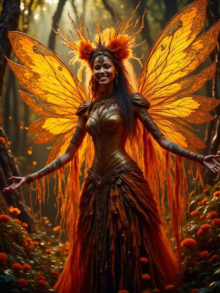 Steampunk Fairy with Dreamtime Outfit and Tattoos