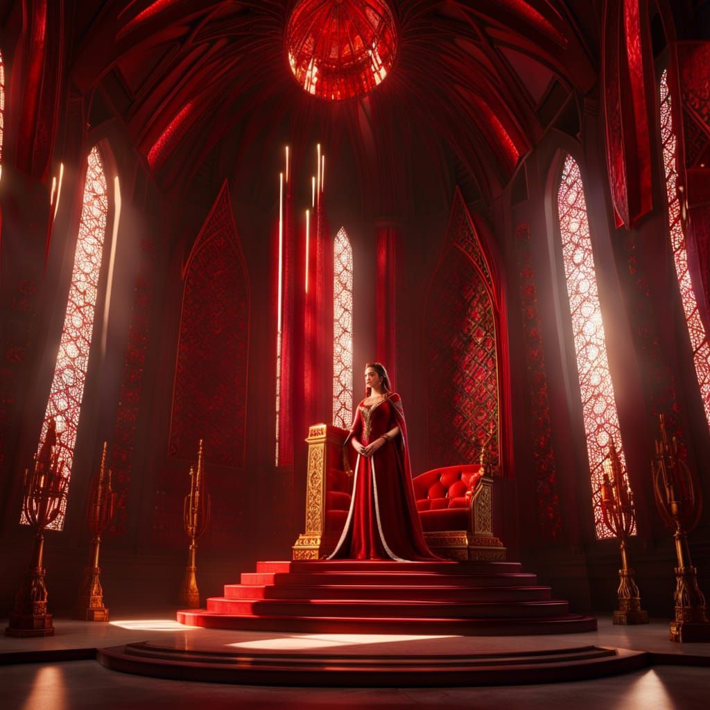 Regal Crimson Queen in Ruby Throne Room