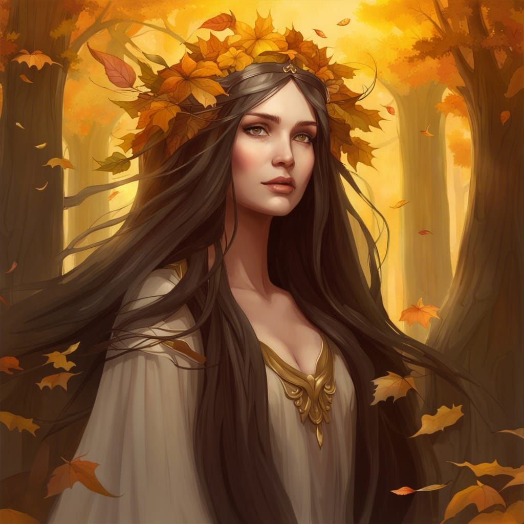 High Gothic Fairy in Autumnal Forest