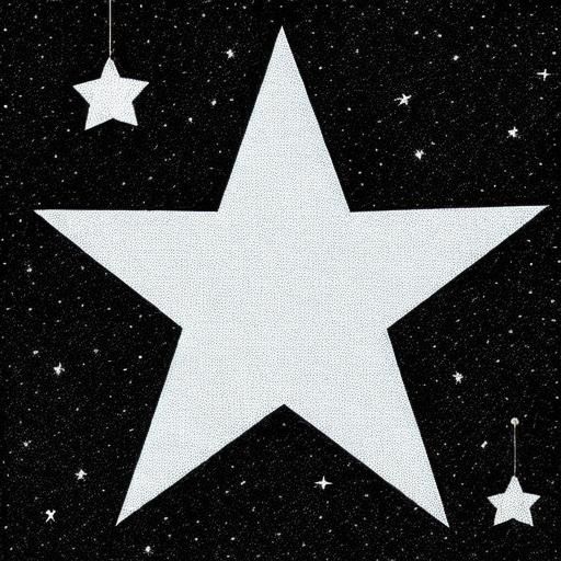 Shining Star Against Dark Sky