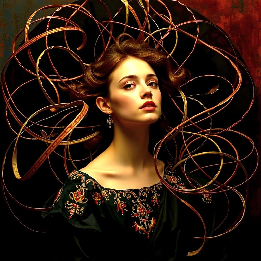 Abstract Patterns of Twisting and Swirling Forms