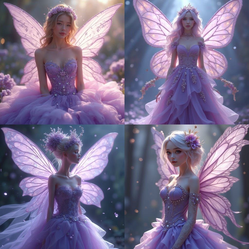 Lilac Fairy in Whimsical Portrait