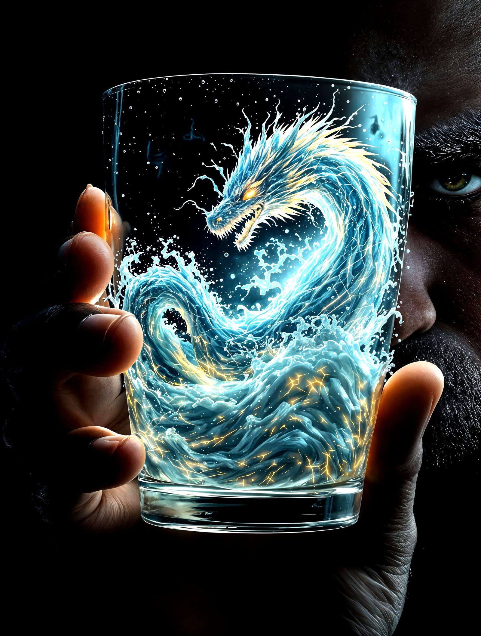 Miniature Ocean Dragon Encased in Glass