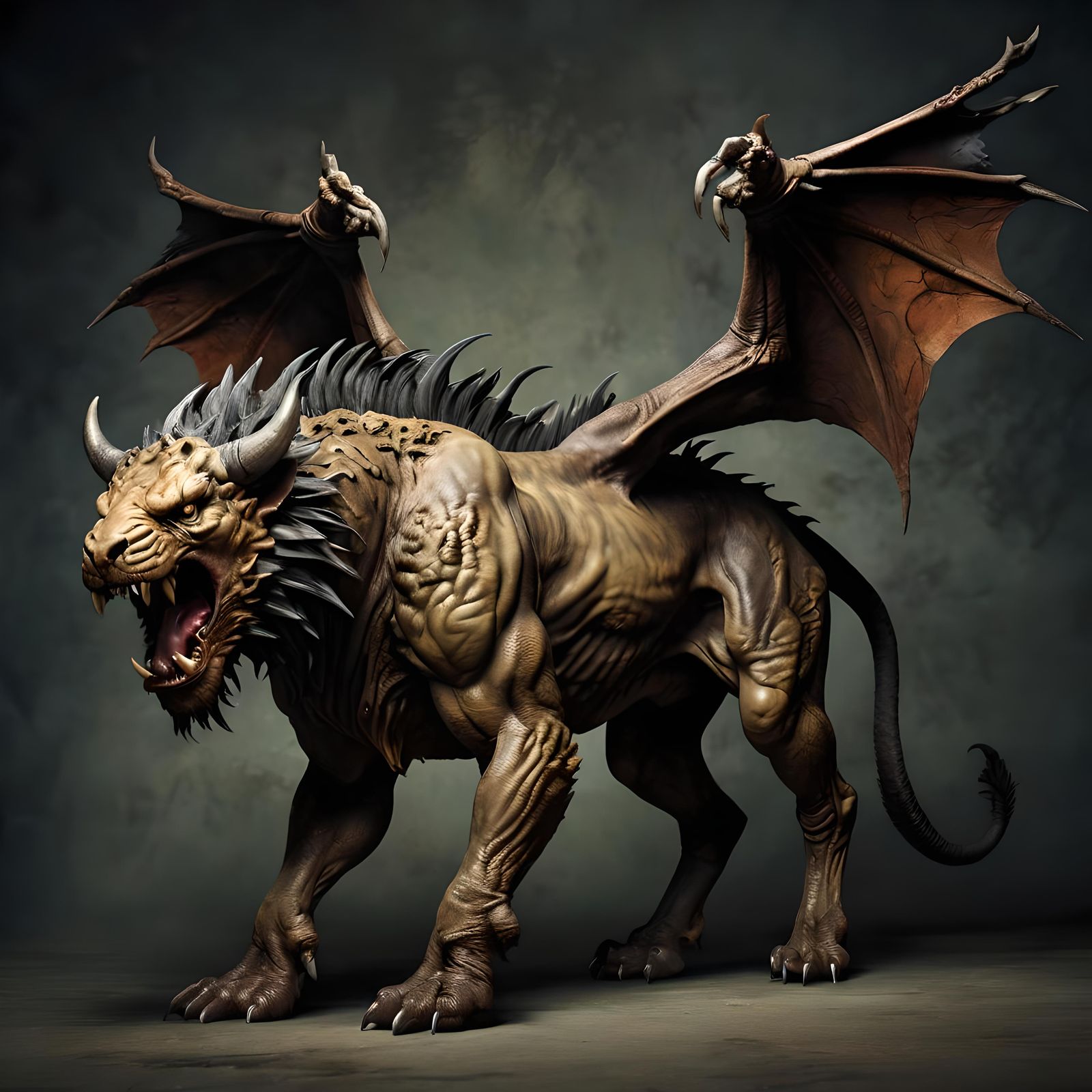 Fierce Demonic Chimera Monster