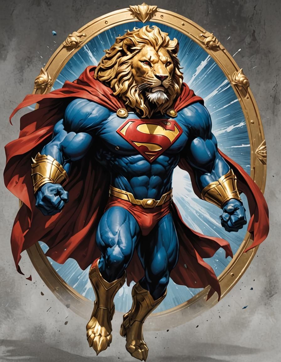 Super Lion: Heroic Fusion of Power and Nobility