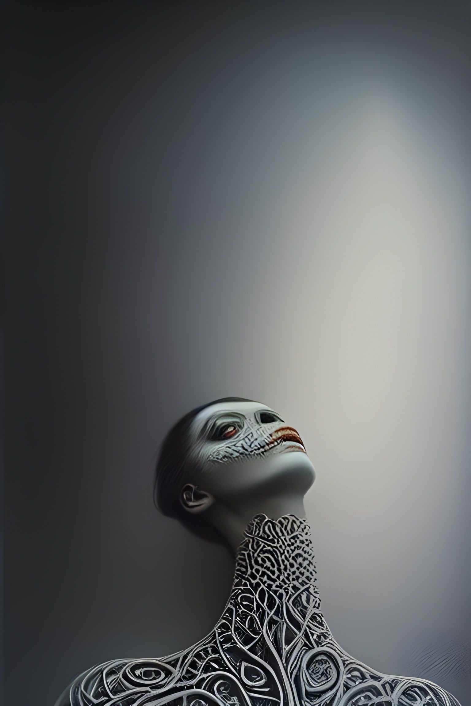 Erotic Woman in Dark Surreal Style