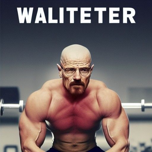 Walter White Bodybuilder Movie Poster Mashup