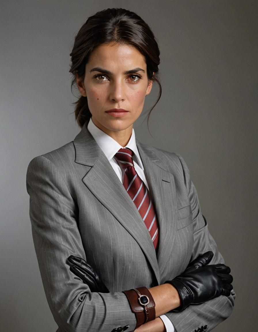 Elegant Spanish Woman in Business Suit Portrait