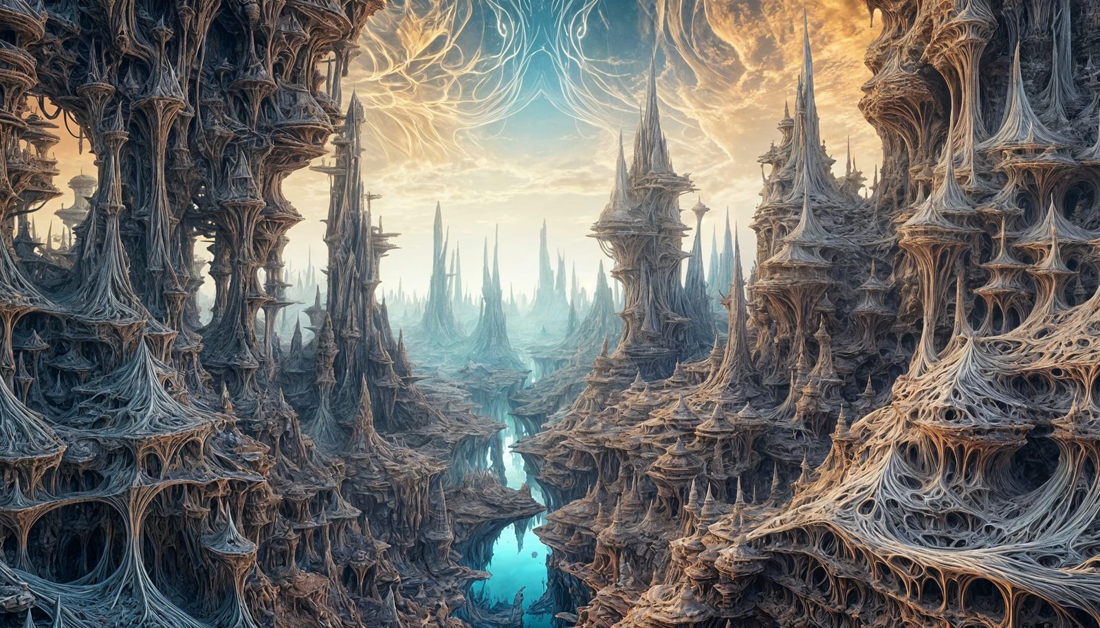 Abstract Fractal Alien Desert Landscape