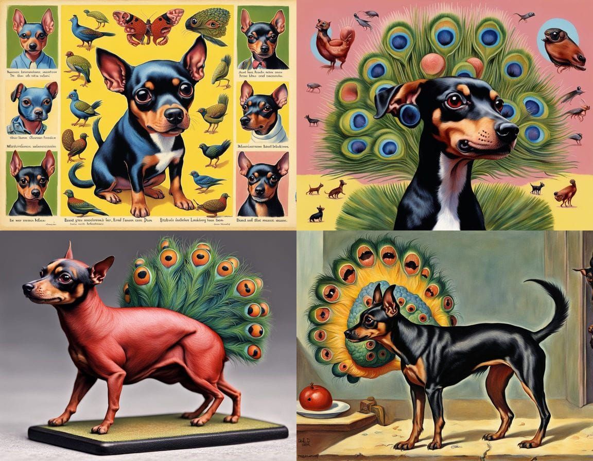 Monstrous Hybrid Creature in Ladybird Book Style