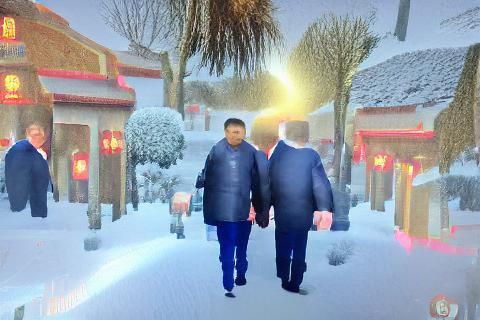 Xi Jinping and Donald Trump Walking Hand-in-Hand