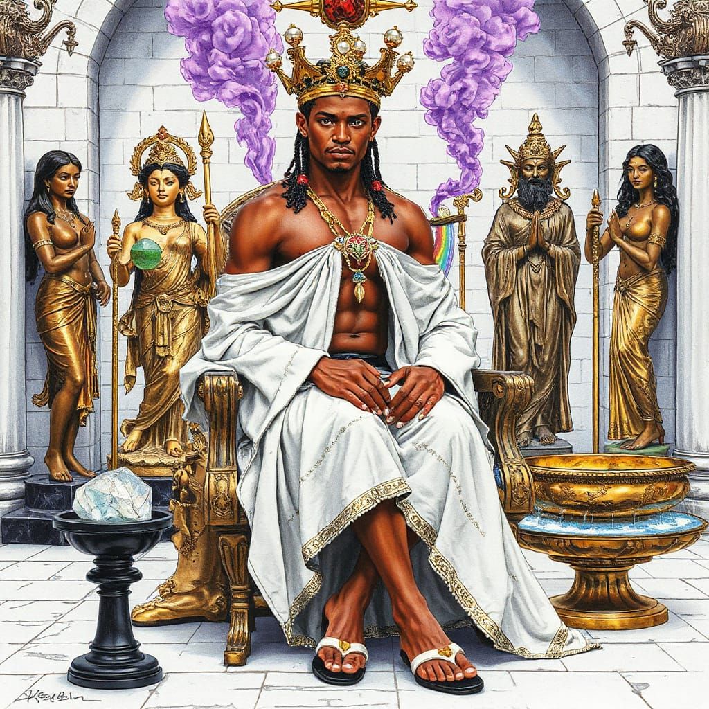 Lightbearing Emperor in Occult Art Style