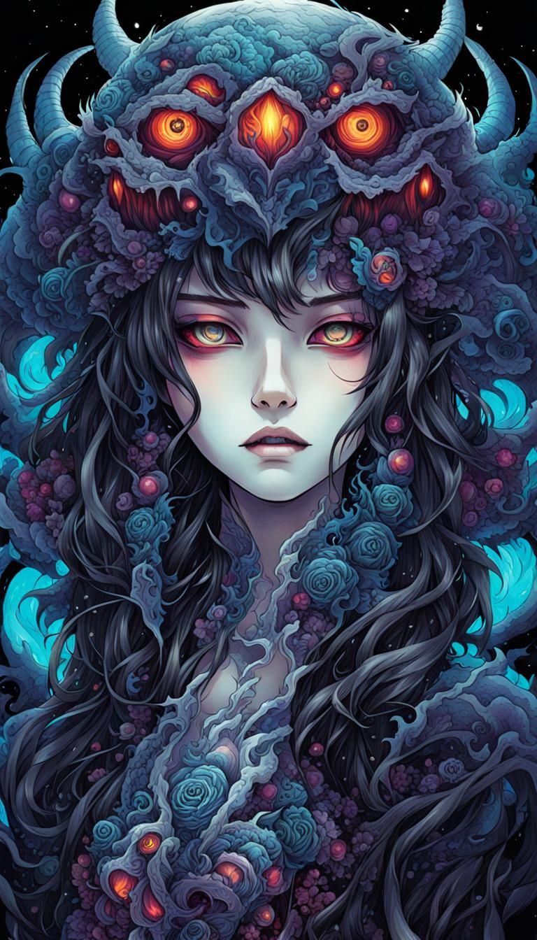 Anime Horror: Girl Merged with a Monster