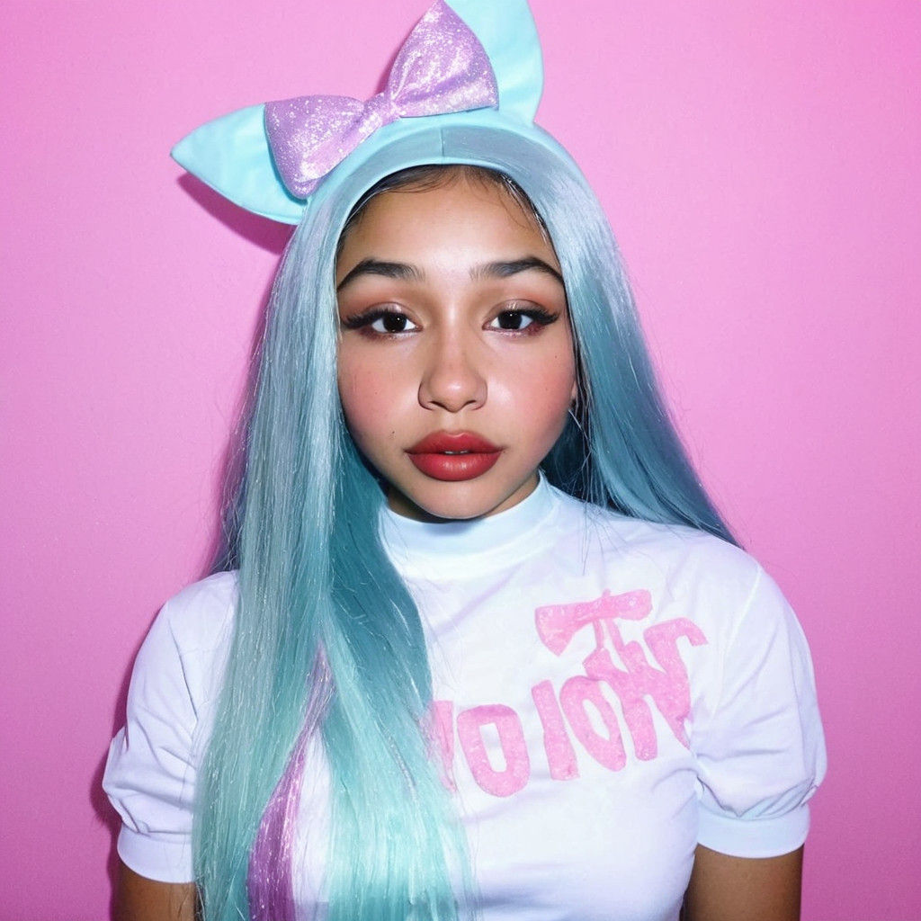 Adorable Pastel Goth Character in Whimsical Costume